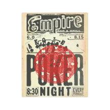 Rótulo Metalizado nocturno de póquer