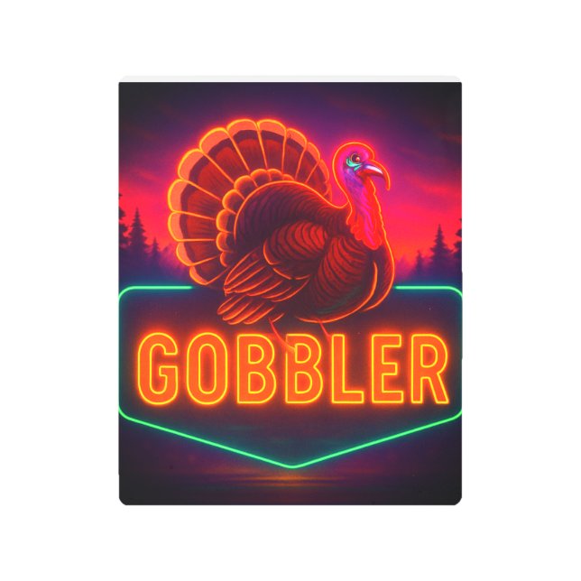 Impresión En Metal Rótulo Neon Turkey (Anverso)