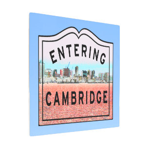 Impresión En Metal Rótulo original de Massachusetts