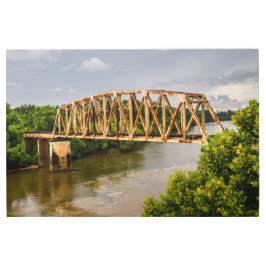 Impresión En Metal Rusty Old Railroad Bridge - Río Chattahoochee