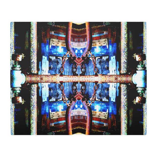 Impresión En Metal Rusty Vintage Pipes Resumen Foto (Anverso)