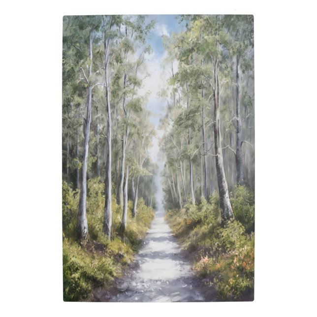 Impresión En Metal Ruta Forestal Serene - Paisaje Natural Tranquilo (Anverso)