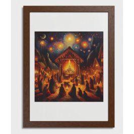 Impresión En Metal Sacred Fire Beneath the Starry Night