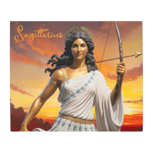 Impresión En Metal Sagittarius La Diosa Griega Arquera