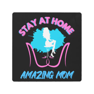 Impresión En Metal Sahm Quédate En Casa Mamá Retirada Zapatos De Chic