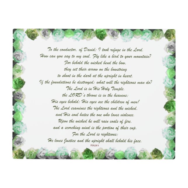 Impresión En Metal Salmo 11 (Anverso)
