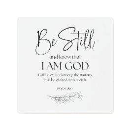 Impresión En Metal Salmo 46:10 Permaneced y sepan que soy Dios