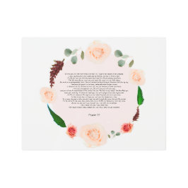 Impresión En Metal Salmo 91 Twig Flower Border Metalizado Wall Art