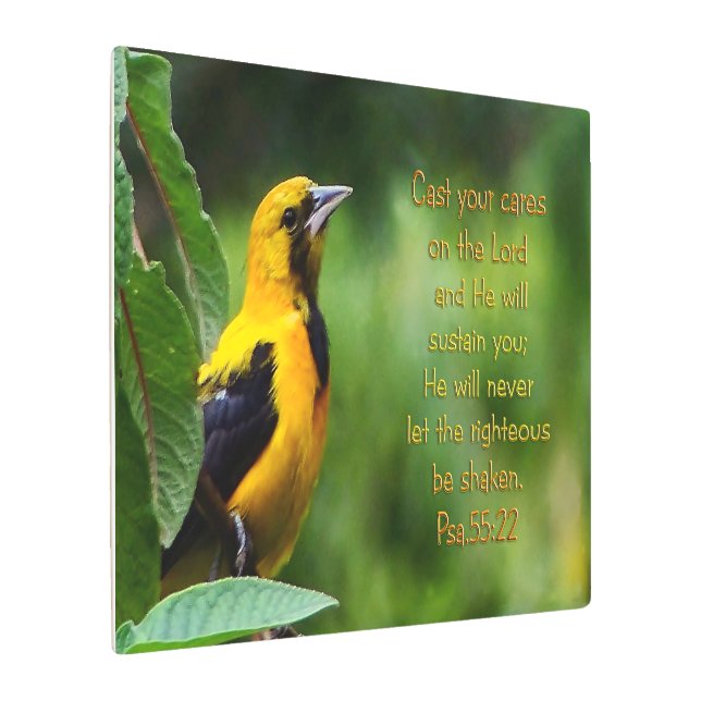 Impresión En Metal Salmos 55:22 Inspiradores (Angulado)