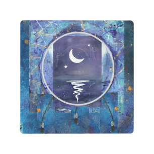 Impresión En Metal Saltwater Moon Dream Catcher Composite Girard