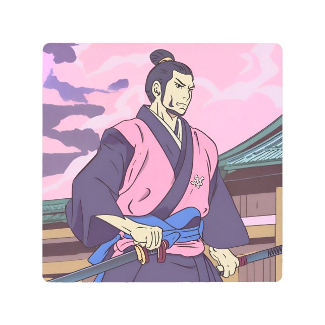 Impresión En Metal samurai (Anverso)