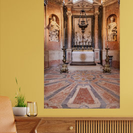 Impresión En Metal San Gregorio y San Ambrosio. Estatuas barrocas de 