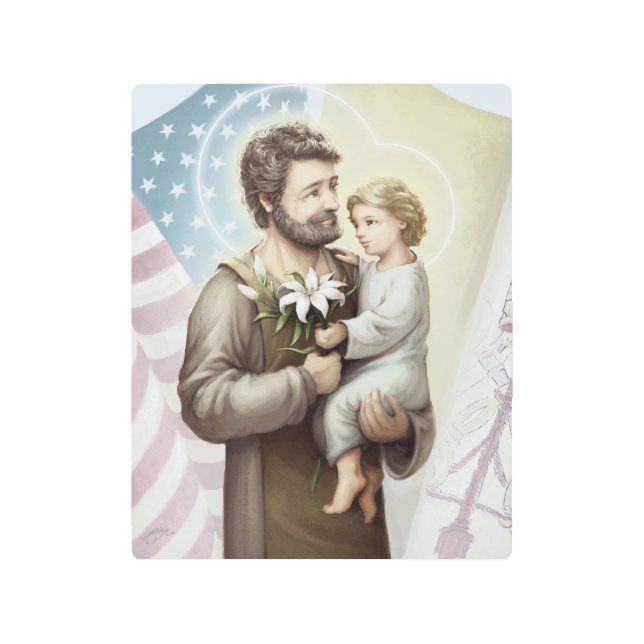 Impresión En Metal San José el Protector (Anverso)