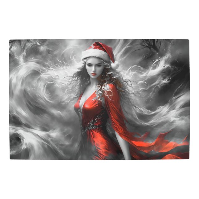 Impresión En Metal Sandra Claus (ho, ho, ho) 6 bw (Anverso)