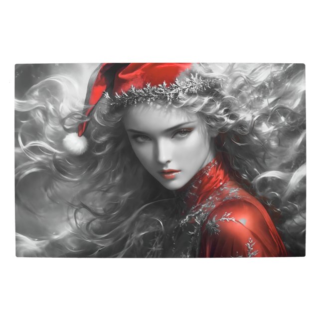 Impresión En Metal Sandra Claus (ho, ho, ho) 8 bw (Anverso)