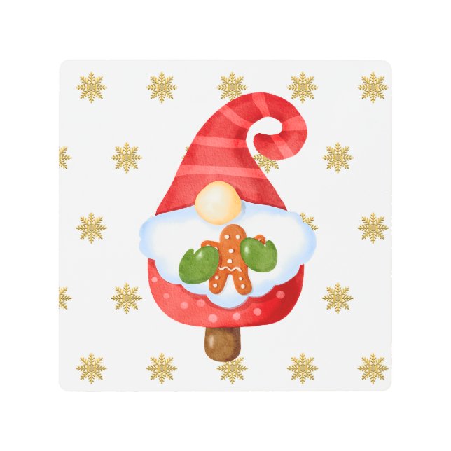 Impresión En Metal Santa Gnome (Anverso)