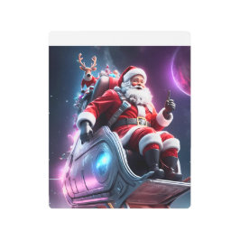 Impresión En Metal Santa in Space | A Futuristic Christmas Odyssey