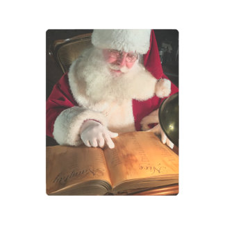 Impresión En Metal Santa que mira lista traviesa y Niza