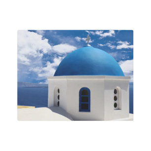 Impresión En Metal Santorini, Grecia
