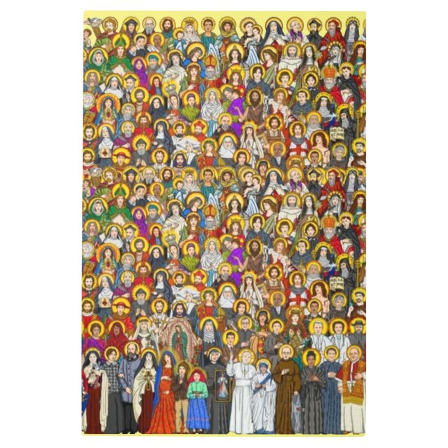 Impresión En Metal Santos, todos los santos, santos católicos (Anverso)