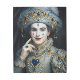 Impresión En Metal Sapphire Pierrot Luxury Portrait Metal Wall Art