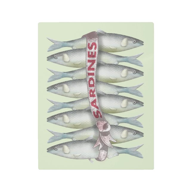 Impresión En Metal Sardinas frescas (Anverso)