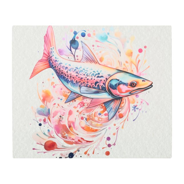 Impresión En Metal *~* SC5 Fantasy SHARK Rainbow Power Animal (Anverso)