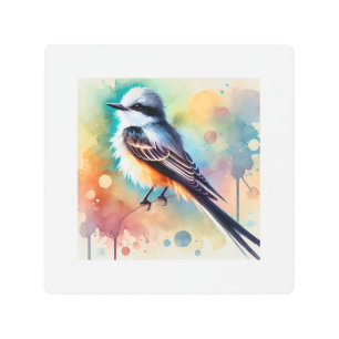 Impresión En Metal Scissortailed Flycatcher 180724AREF128 - Watercolo