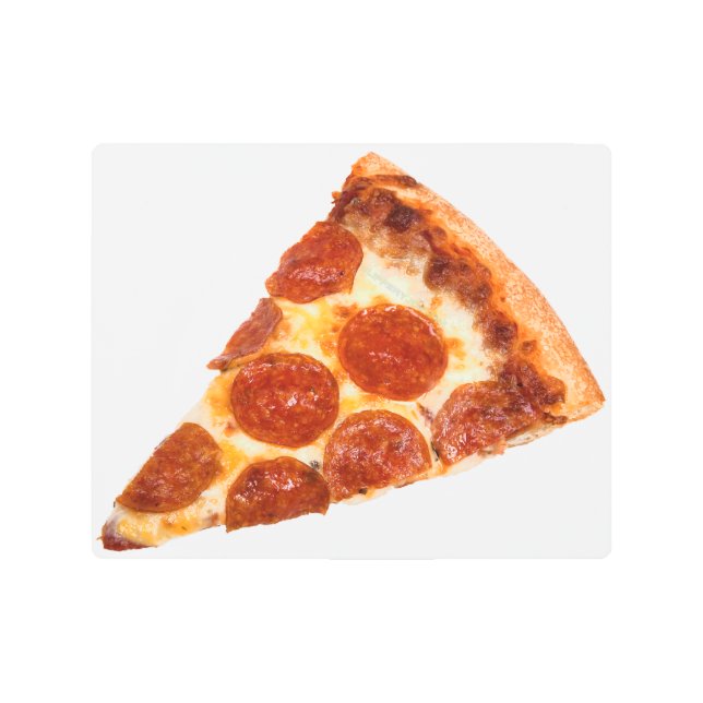 Impresión En Metal Se derritió la porción de pizza de chile de Slippe (Anverso)