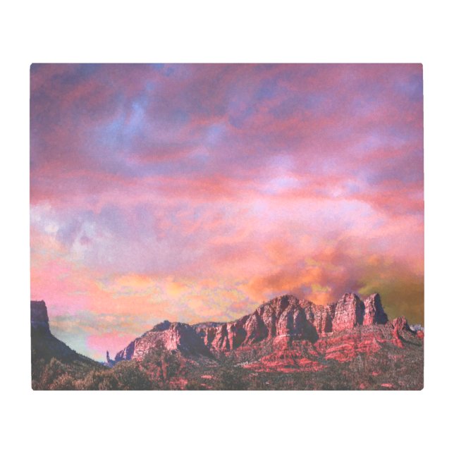 Impresión En Metal SEDONA ARIZONA Red Rock Sunset (Anverso)