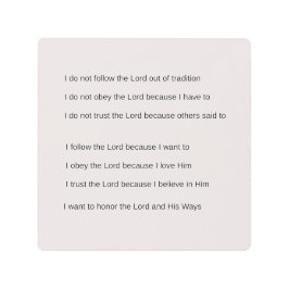 Impresión En Metal Seguir Obedece Trust