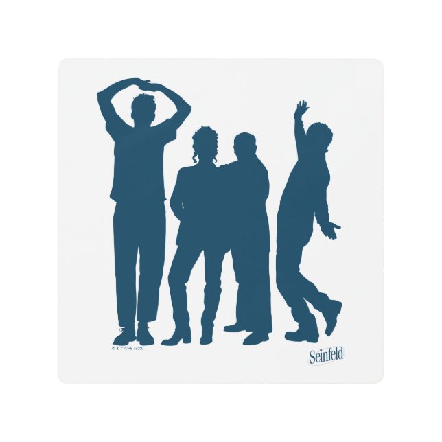 Impresión En Metal Seinfeld | Gráfico de silueta de grupo (Anverso)