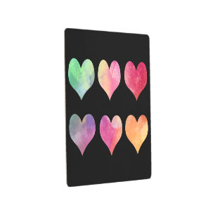Impresión En Metal Seis corazones de color bonito