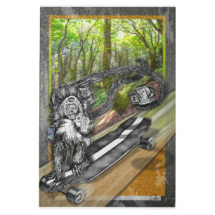 Impresión En Metal Selfie de la piel de Simian