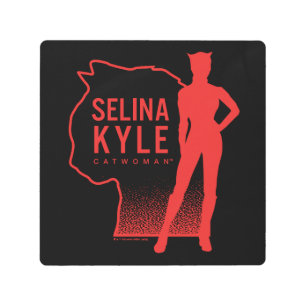 Impresión En Metal Selina Kyle Catwoman Outline Logo