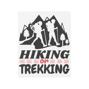 Impresión En Metal Senderismo o senderismo