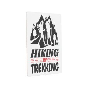 Impresión En Metal Senderismo o senderismo