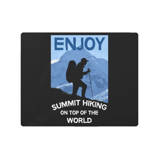 Impresión En Metal Senderismo por las montañas de la Cumbre | Trekkin (Anverso)