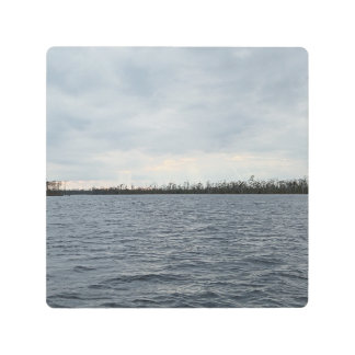 Impresión En Metal Senderos celestiales - Atardecer en una gran cala