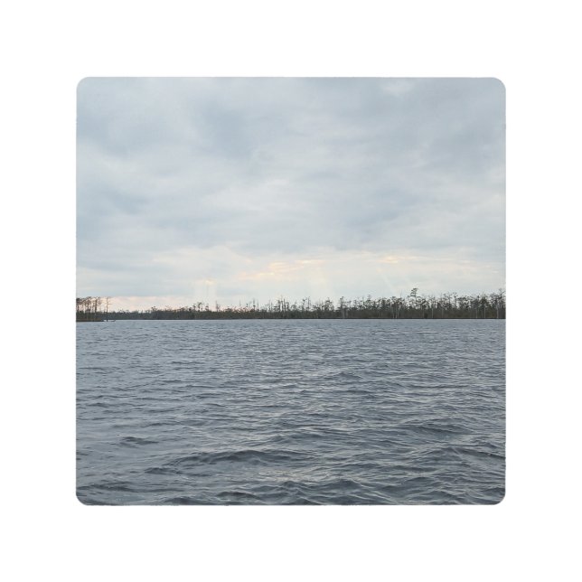 Impresión En Metal Senderos celestiales - Atardecer en una gran cala (Anverso)