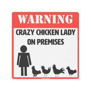 Impresión En Metal ¡Señora loca del pollo!