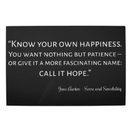 Impresión En Metal Sense And Sensibility Quote I