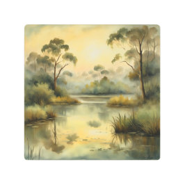 Impresión En Metal sephia landscape