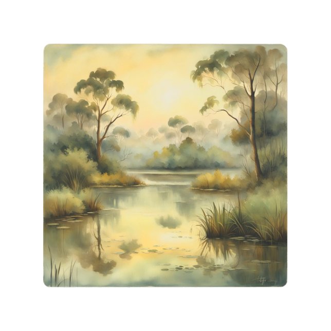 Impresión En Metal sephia landscape (Anverso)