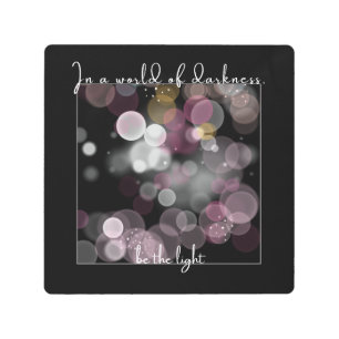 Impresión En Metal Ser el negro motivacional claro