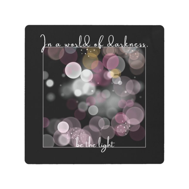 Impresión En Metal Ser el negro motivacional claro (Anverso)