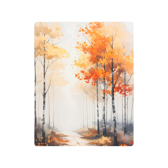 Impresión En Metal Serene Autumn Forest Metal Print (Anverso)