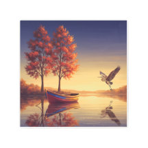 Serene Autumn Lake Wall Art - Inspiración natural