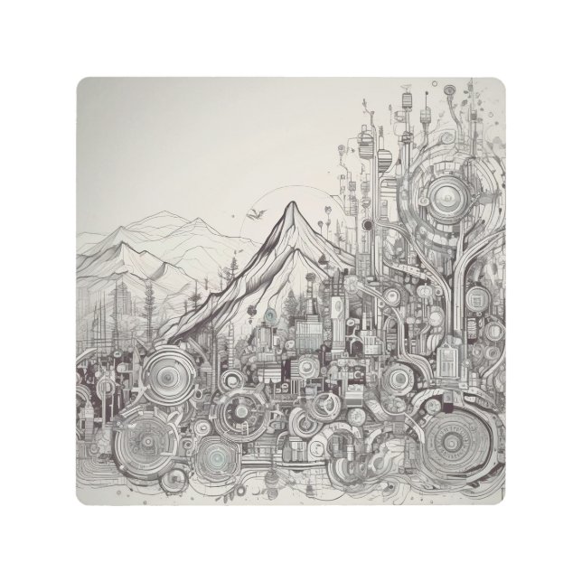 Impresión En Metal Serene Resumen Dreams Wall Art (Anverso)