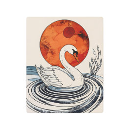 Impresión En Metal Serene Swan Metal Print